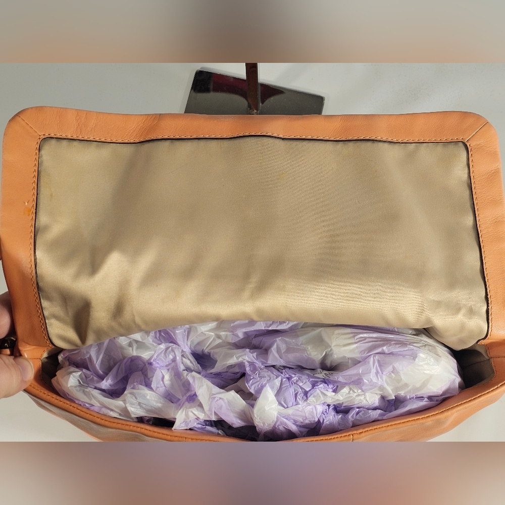Vtg COACH Peach Leather Shoulder Bag (14755) RARE - Picture 14 of 14